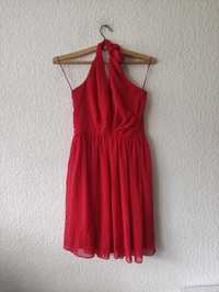 Asos Czerwona krótka sukienka wiązana na karku 38 M