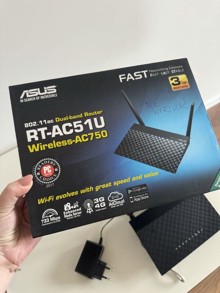 Router dwupasmowy Asus RT-AC51U dual-band 802.11 wi-fi wireless-AC750