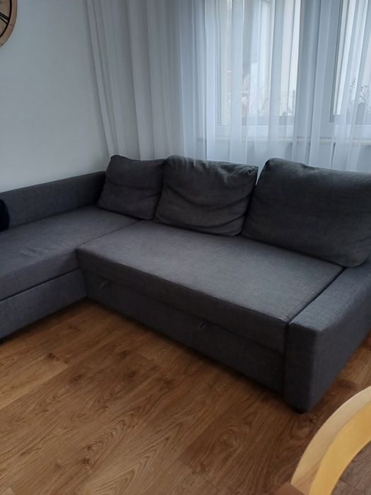Narożnik z funkcją spania, Skiftebo ciemnoszary