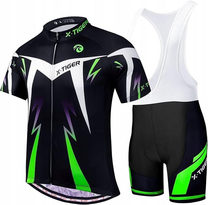 x-tiger męski letni strój rowerowy z krótkim rękawem zestaw r.3xl