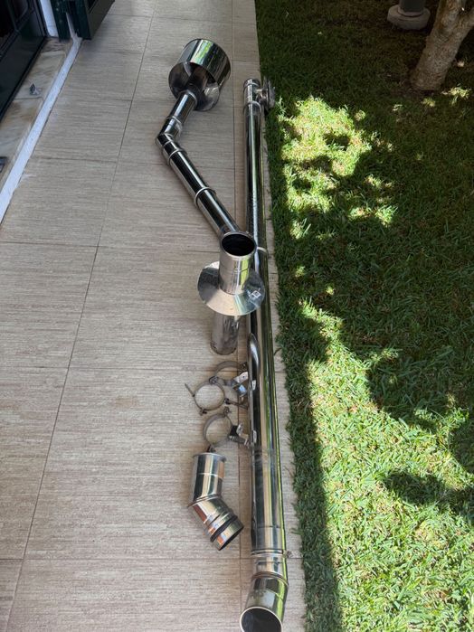 Tubagem Inox exterior para salamandra e lareira