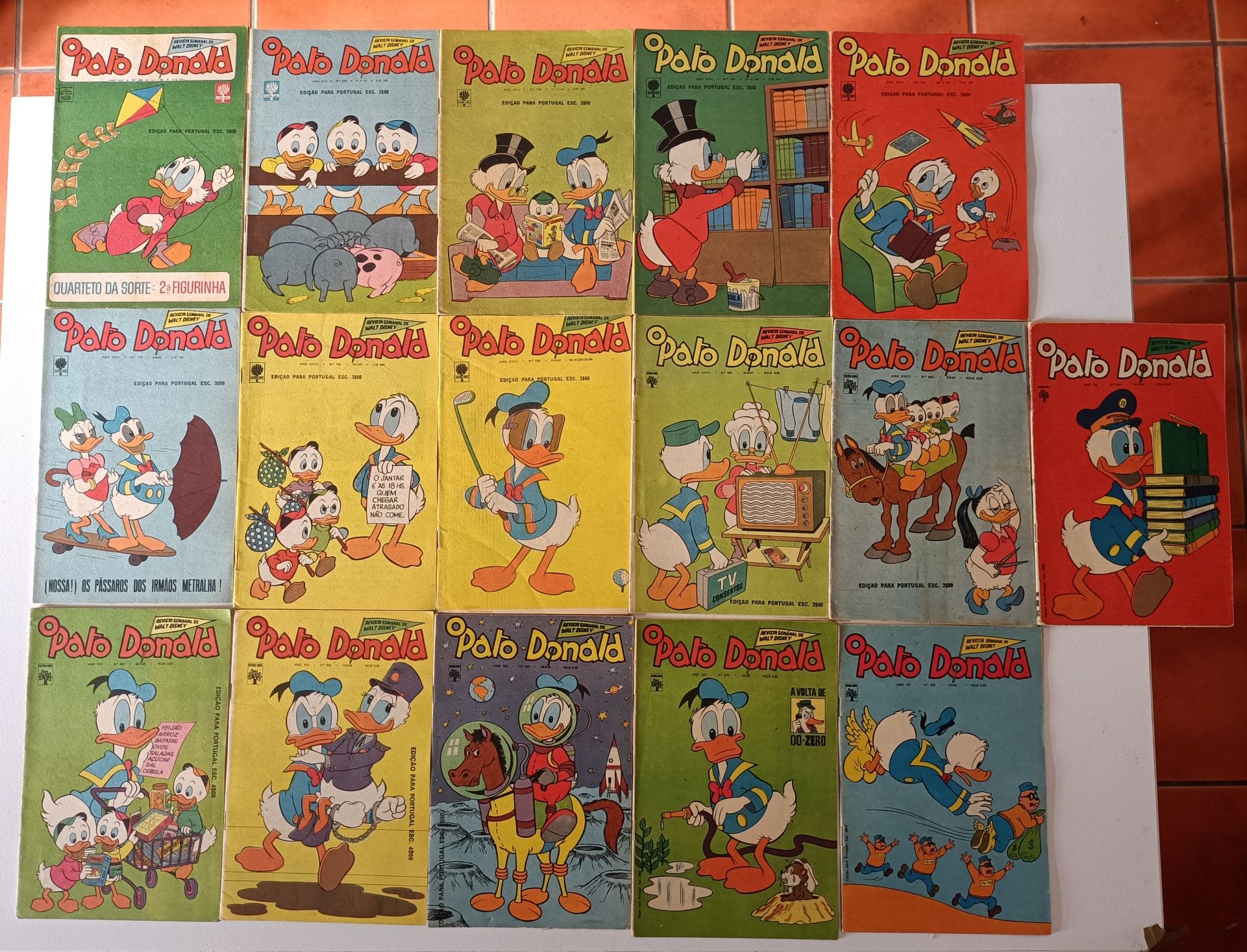 70 Livros desde 1957, Pato Donald/Zé Carioca anos 60/70 e 8 Liv. Cláss