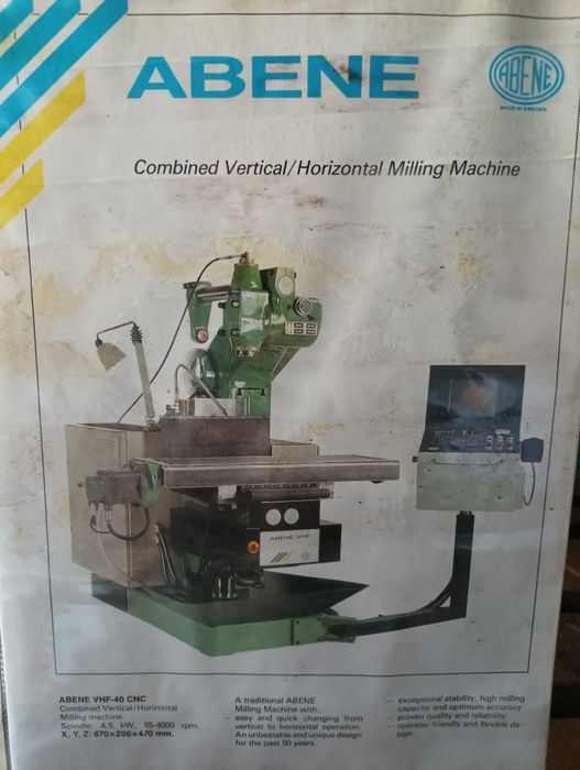 Fresadora CNC Abene VHF 40 CNC com comando Heidenhain