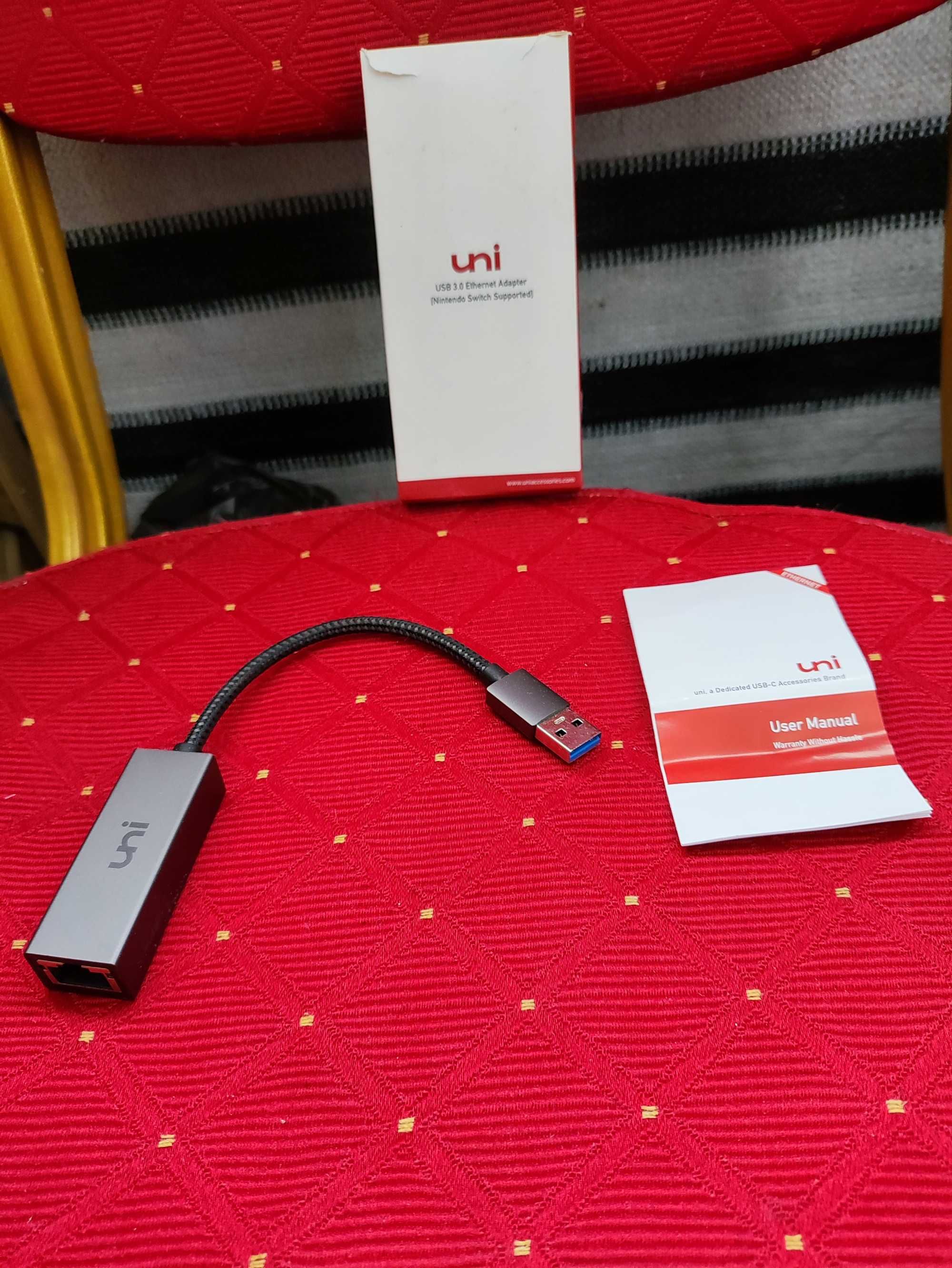Karta Sieciowa Adapter UNI USB 3.0 RJ45 Ethernet przejściówka LAN