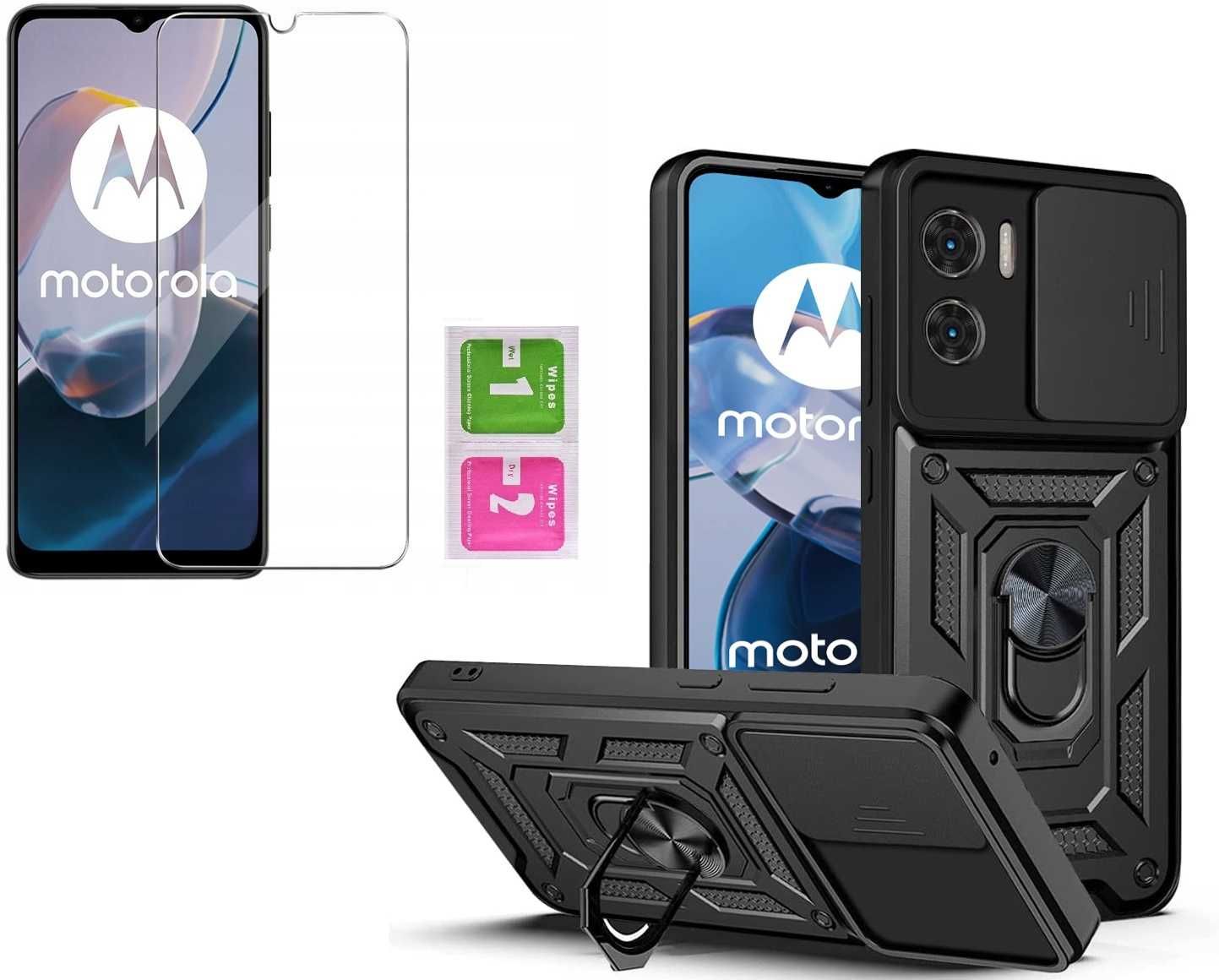 Etui Pancerne do Motorola E22 / E22i + Szkło Hartowane