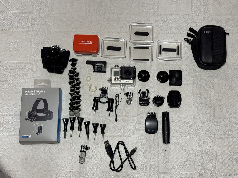 Gopro hero 3 white + acessorios diversos