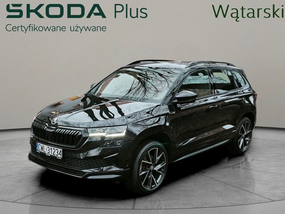 Skoda Karoq Salon Polska / Serwis ASO / SPORTLINE / DSG / 4x4 / Skóry / FV MARŻA