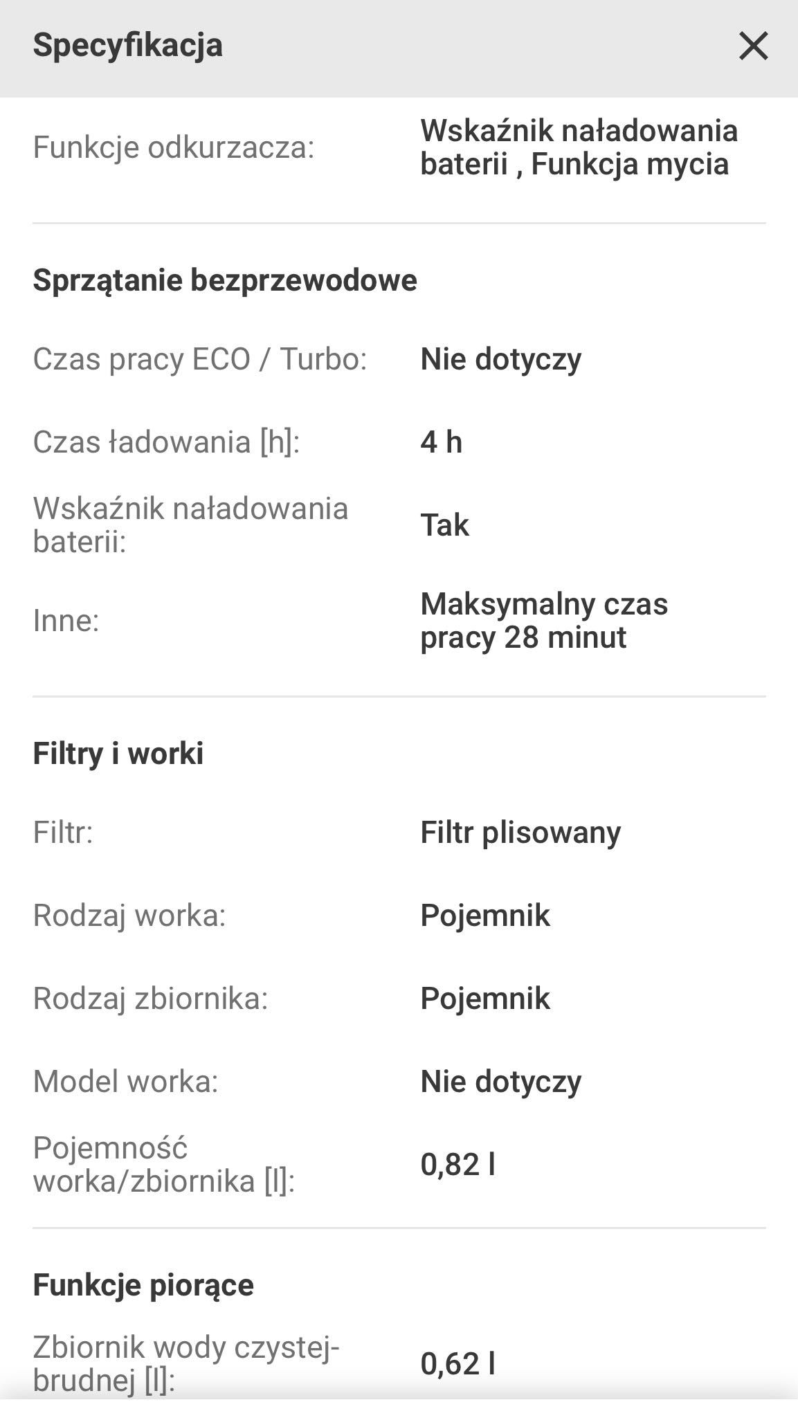 Odkurzacz bezprzewodowy BISSELL Crosswave 2582N