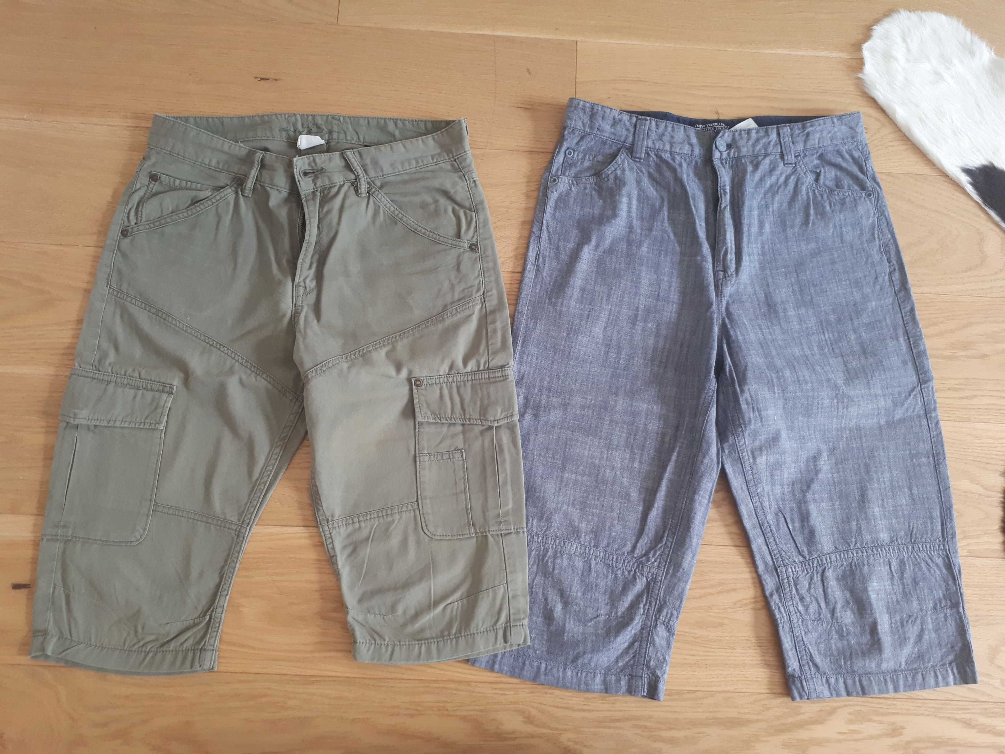 BDB krótkie spodenki szorty rybaczki bermudy H&M 164 za kolano