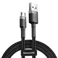 Baseus Kabel Cafule Usb - Microusb 0,5 M 2,4A Szaro-Czarny