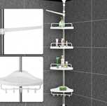 Угловая полка для ванной комнаты Multi Corner Shelf, металлическая