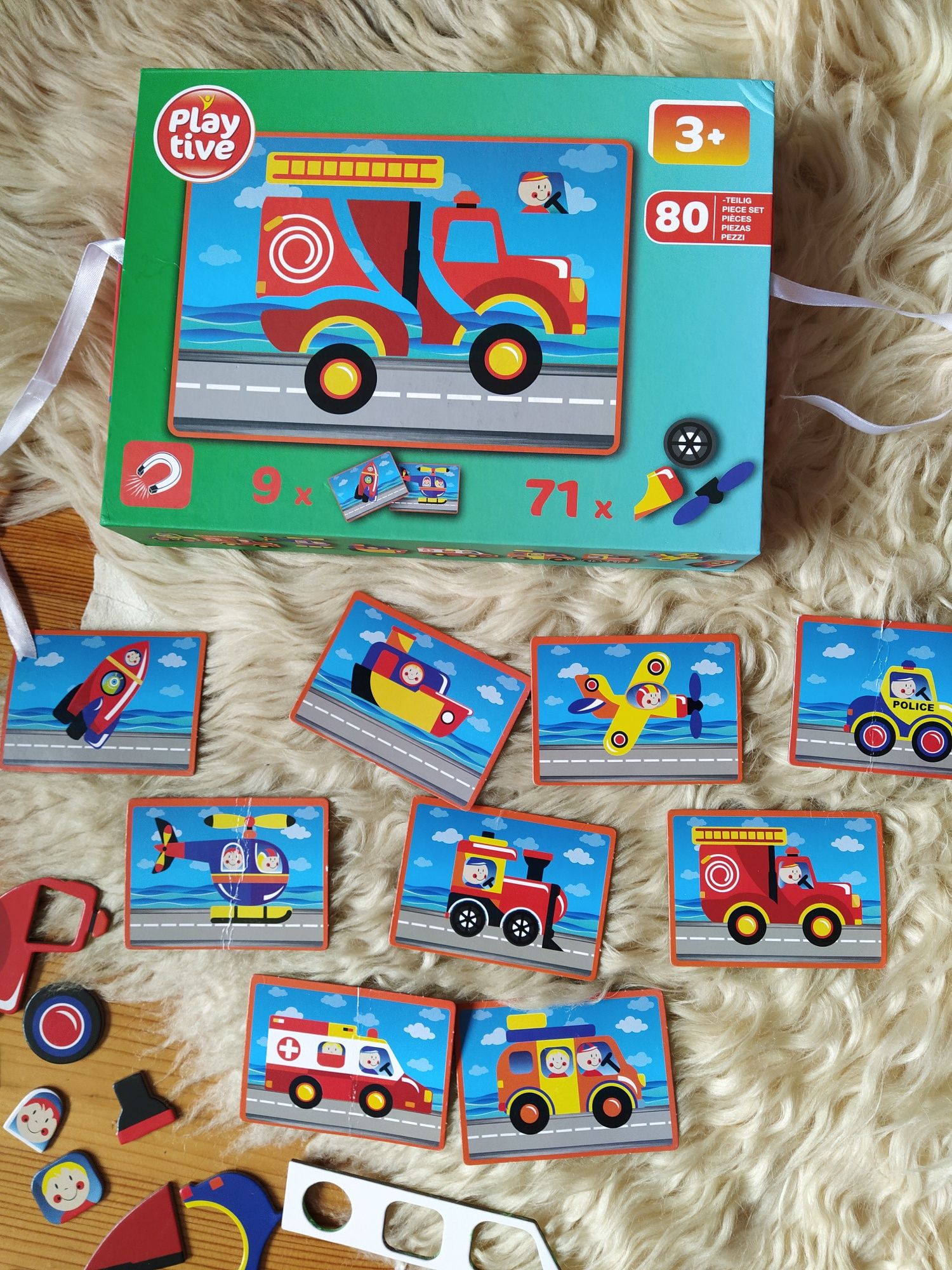 Puzzle magnetyczne Play tive pojazdy