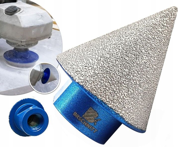 Frez Stożkowy Stożek Diamentowy 35mm M14 Do Gresu Płytek Glazury Ceram