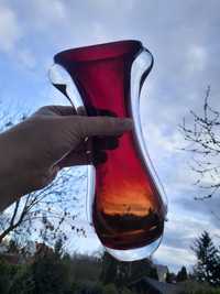Wazon szklany czerwone szkło Murano