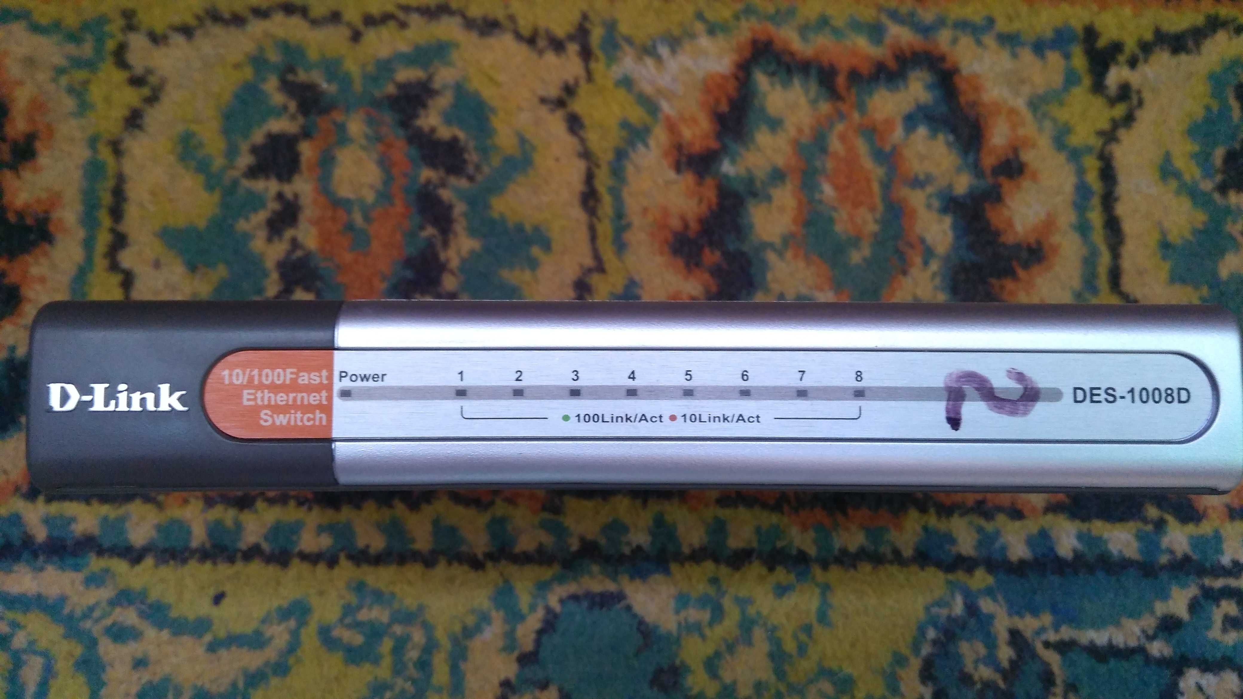 Коммутатор локальной сети (Switch) D-Link DES-1008D 4шт