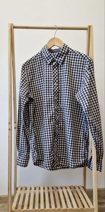 Koszula męska w kratę Slim fit Berkeley rozm. M