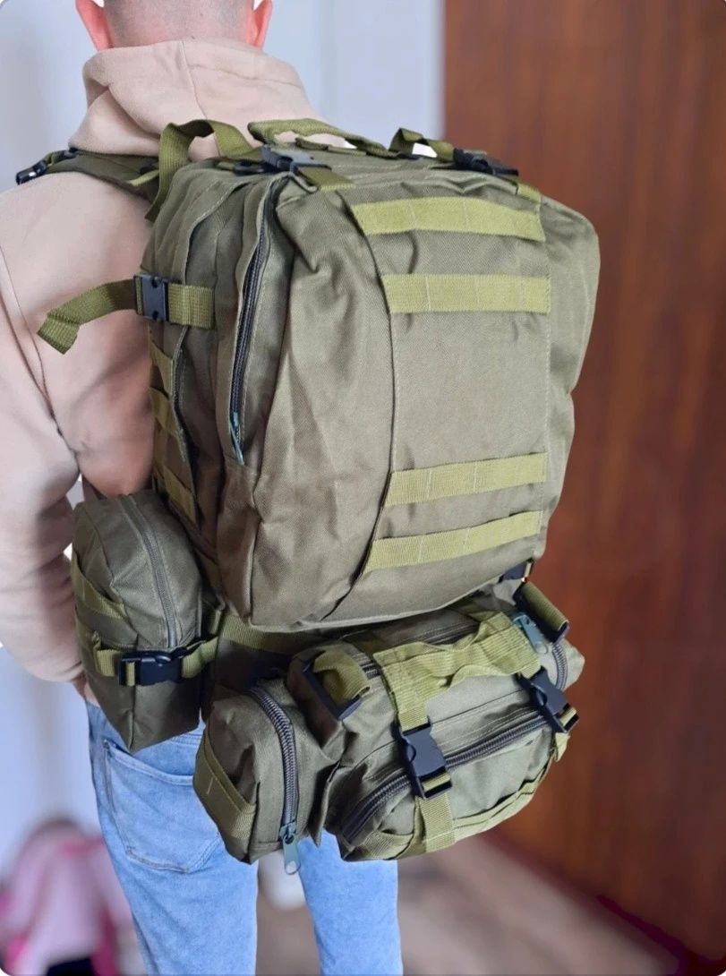 Plecak Wojskowy Taktyczny Militarny Survival 4w1 Torba wojskowa Molle