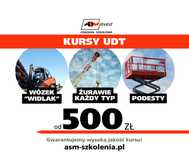 Szkolenie, KURS na wózki widłowe, żurawie samojezdne, wieżowe, HDS