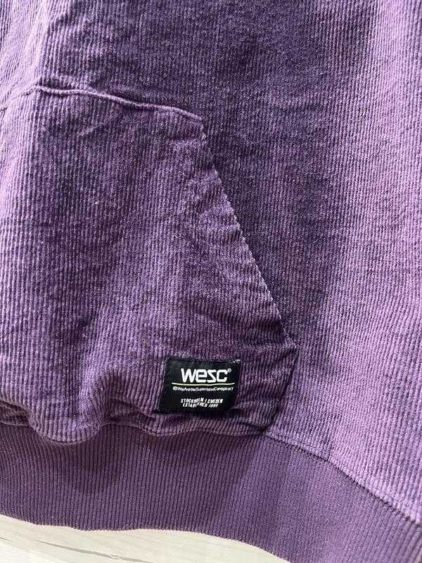 Худі  кофта в рубчик вельвет фіолетовий з капюшоном від wesc unisex