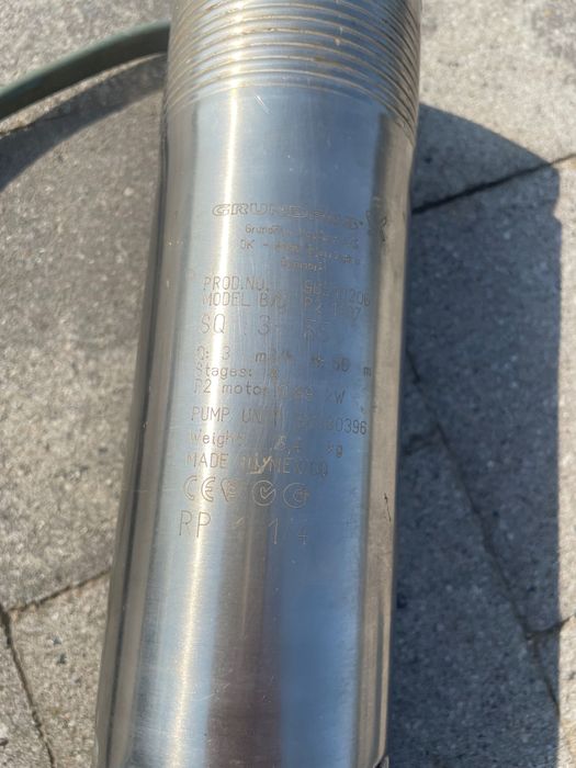 Pompa Grundfos SQ 3-55 uszkodzona