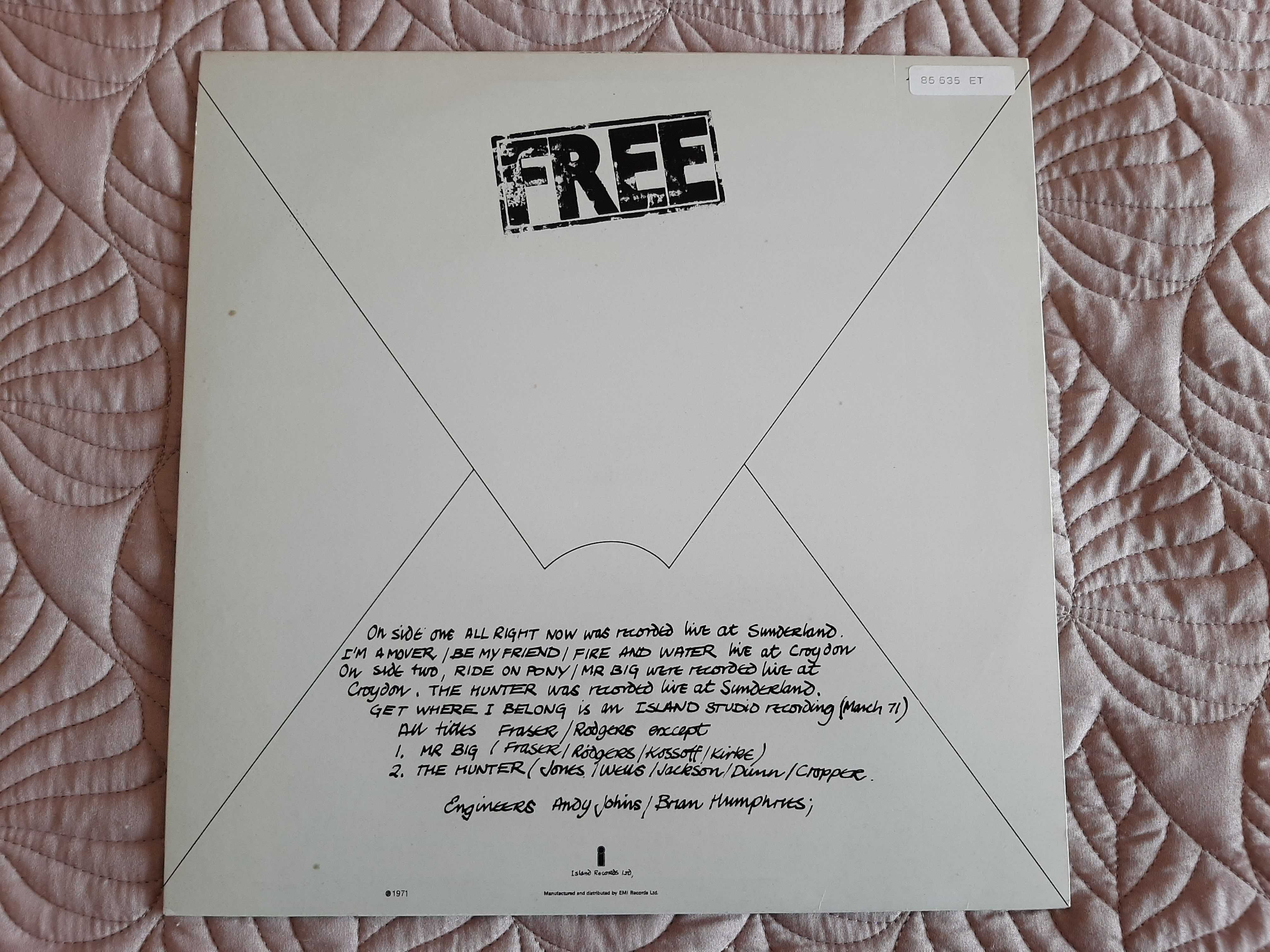 Free - Free Live! - Germany -  Vinil LP