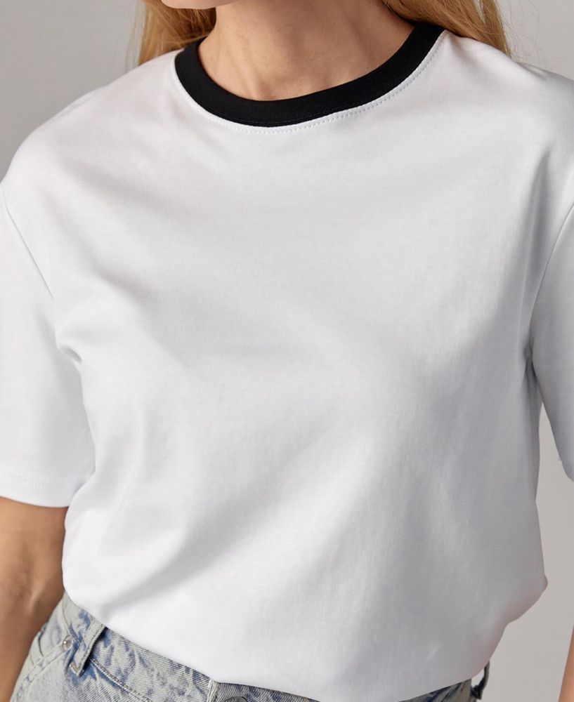 Стильна футболка massimo dutti з контрастною окантовкою