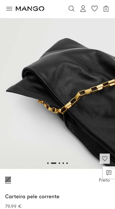 Mala/ carteira pele e corrente