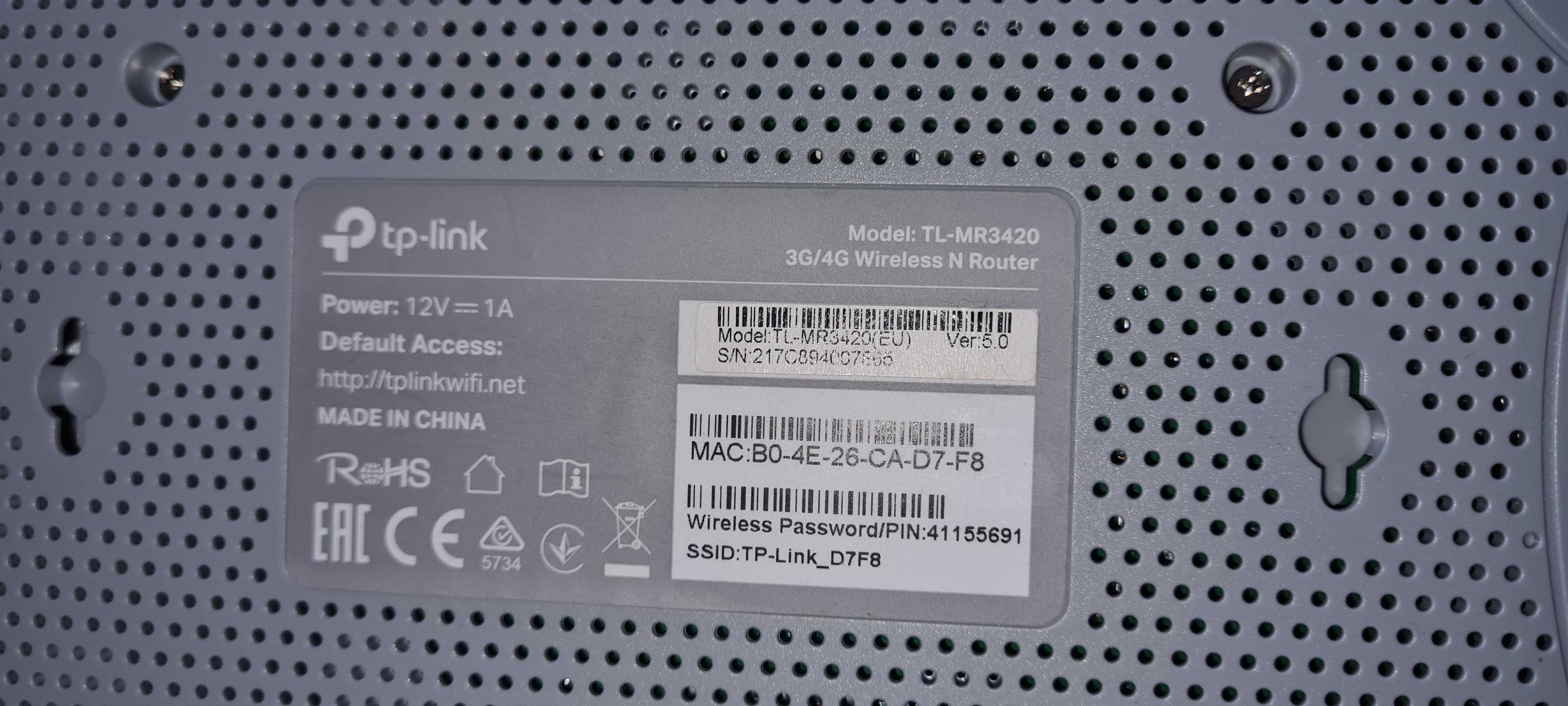 Router TP Link model MR 3420