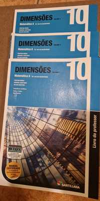Matemática A "Dimensões" 10  (vol. 1, 2 e 3)