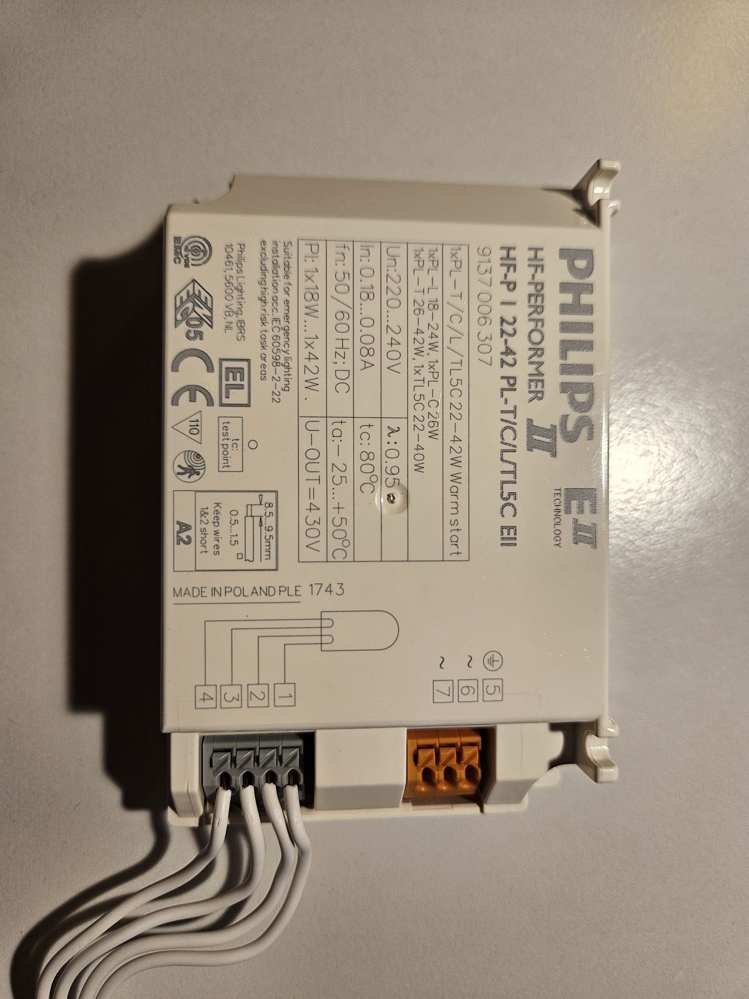 Philips hf-performer II hf-p I 22-42 PL-T/C/L/TL5C EII  Statecznik