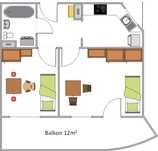 2 – pokojowe (14 m2 i 11m2), ul. Bociana, Prądnik Biały/Górka Narodowa