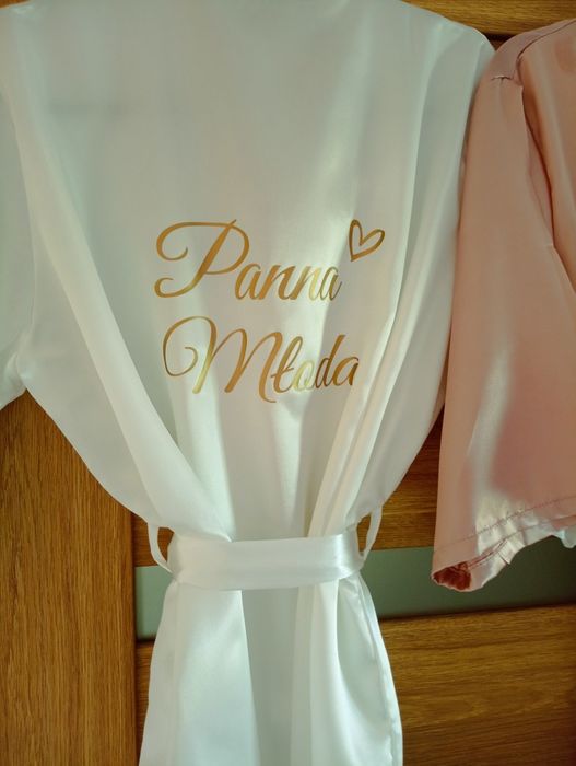 Komplet szlafroków ślubnych dla Panny Młodej i Świadkowej