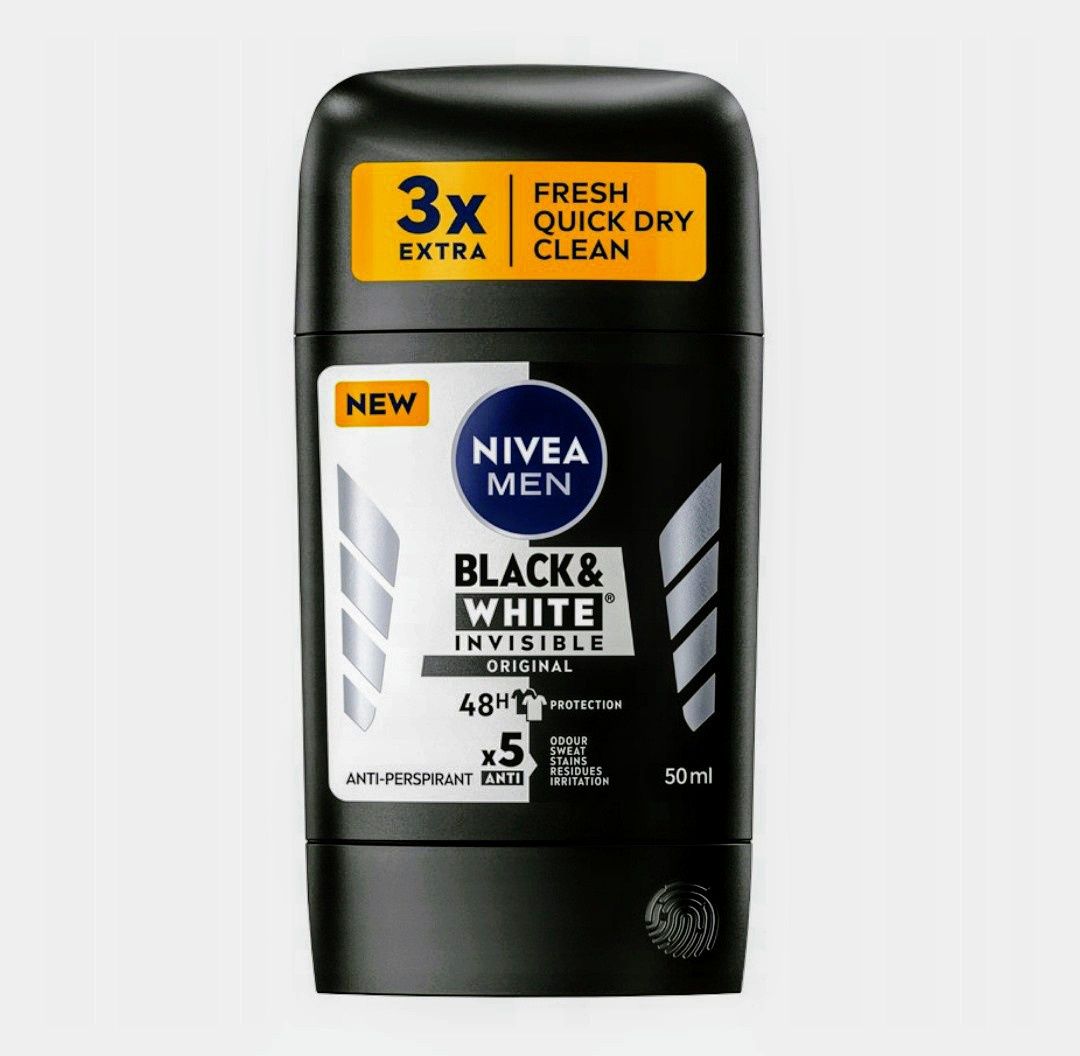 Nivea Men Black&White Invisible Original antyperspirant 50ml 3szt.