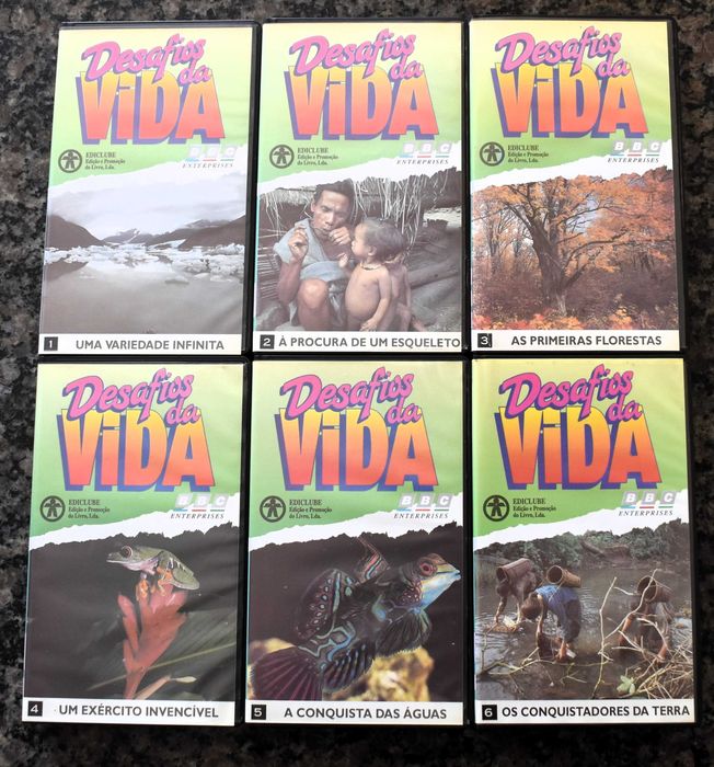 "Desafios da Vida" de David Attenborough (BBC) 37 Cassetes VHS
