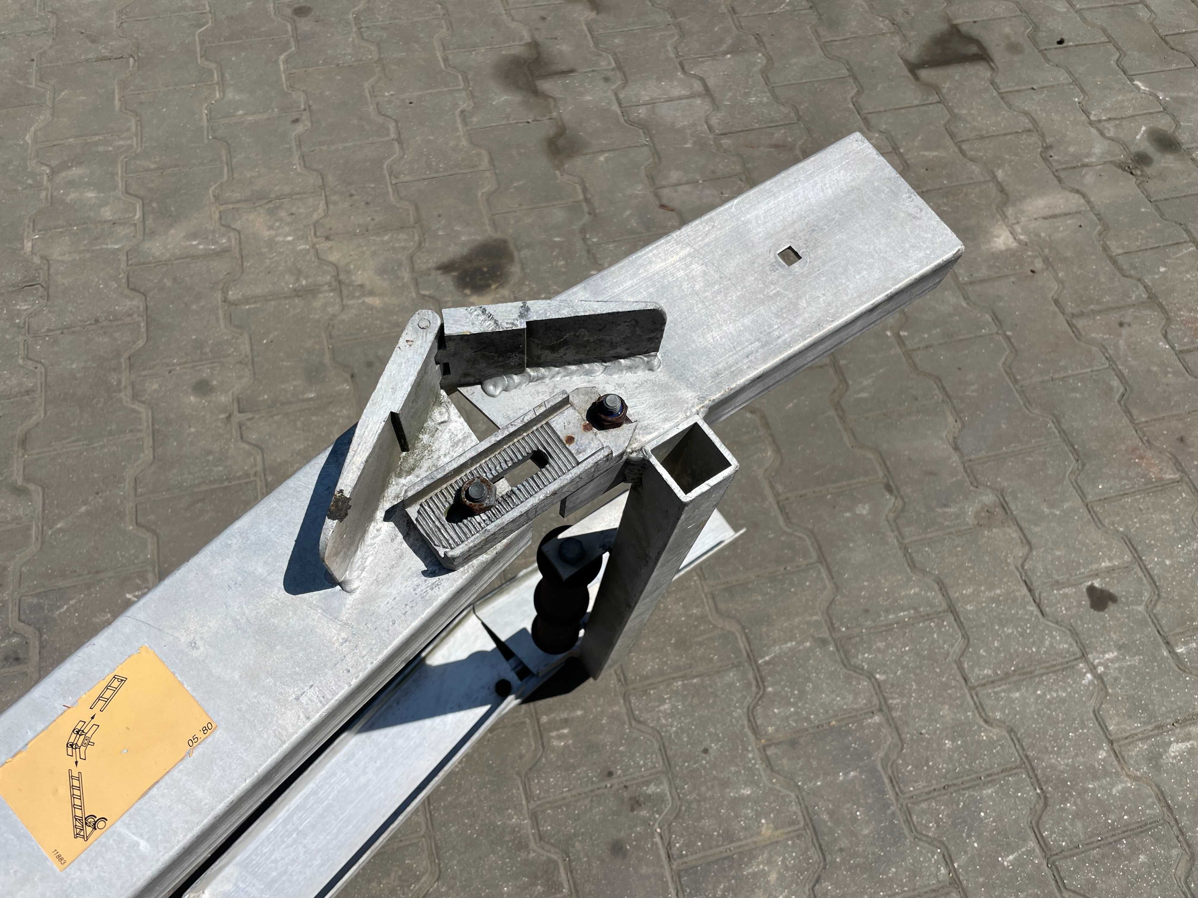 Załamanie szyn windy drabiny dekarska BOCKER geda