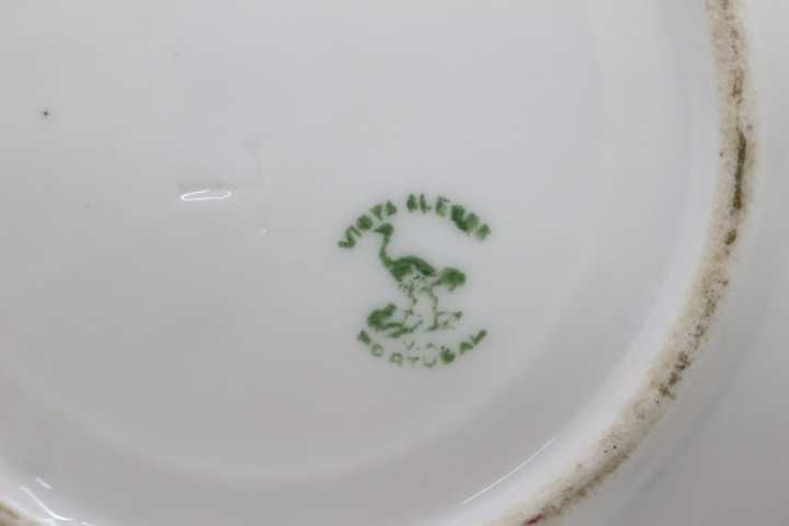 Chávena de Café Vista Alegre 1881 RARA Floral Rosa Pintura Manual