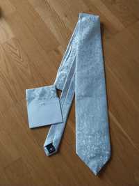 Krawat ślubny + poszetka