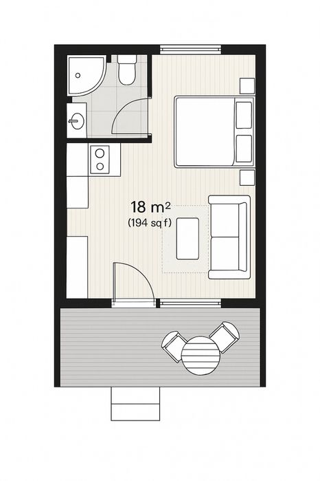 Таунхаус 18 м² з ділянкою – від забудовника