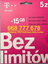 668_777_678 UNIKALNY złoty numer T-mobile NOWY starter do rejestracji