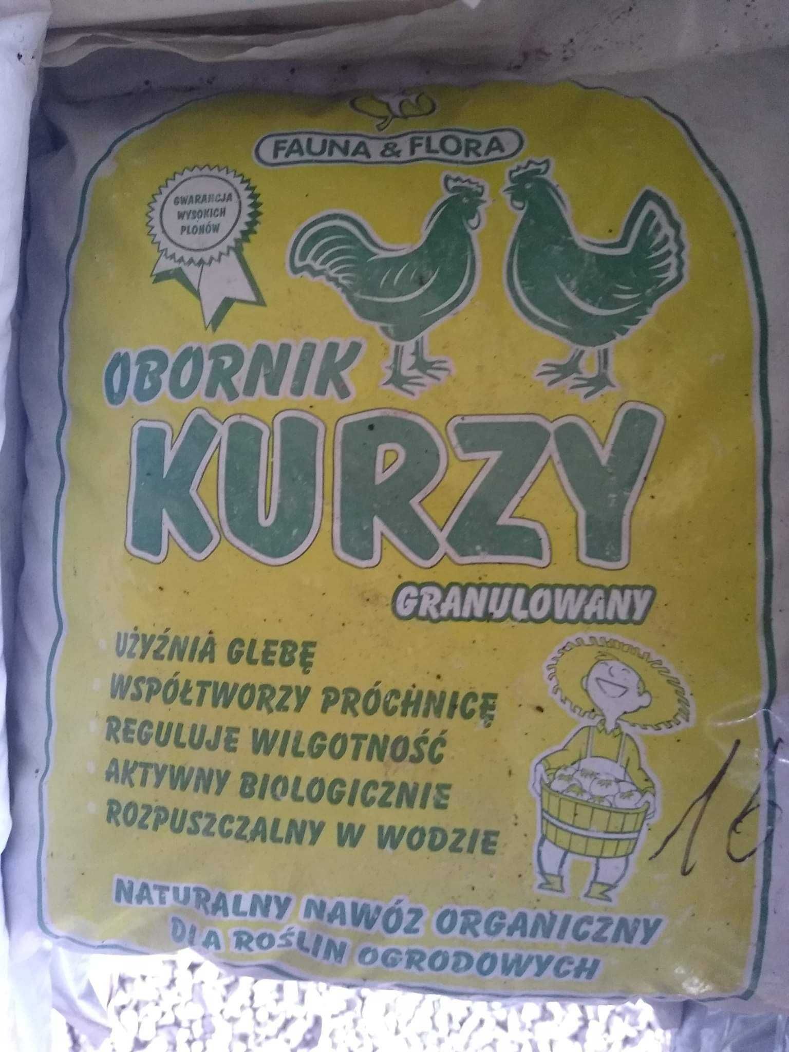 Nawóz naturalny Obornik kurzy granulowany