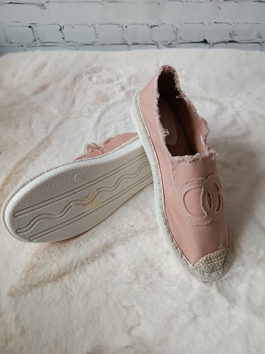 Espadryle pudrowy róż