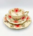 Trio filiżanka Schwarzenhammer ecru przedwojenna porcelana antyk 20ste