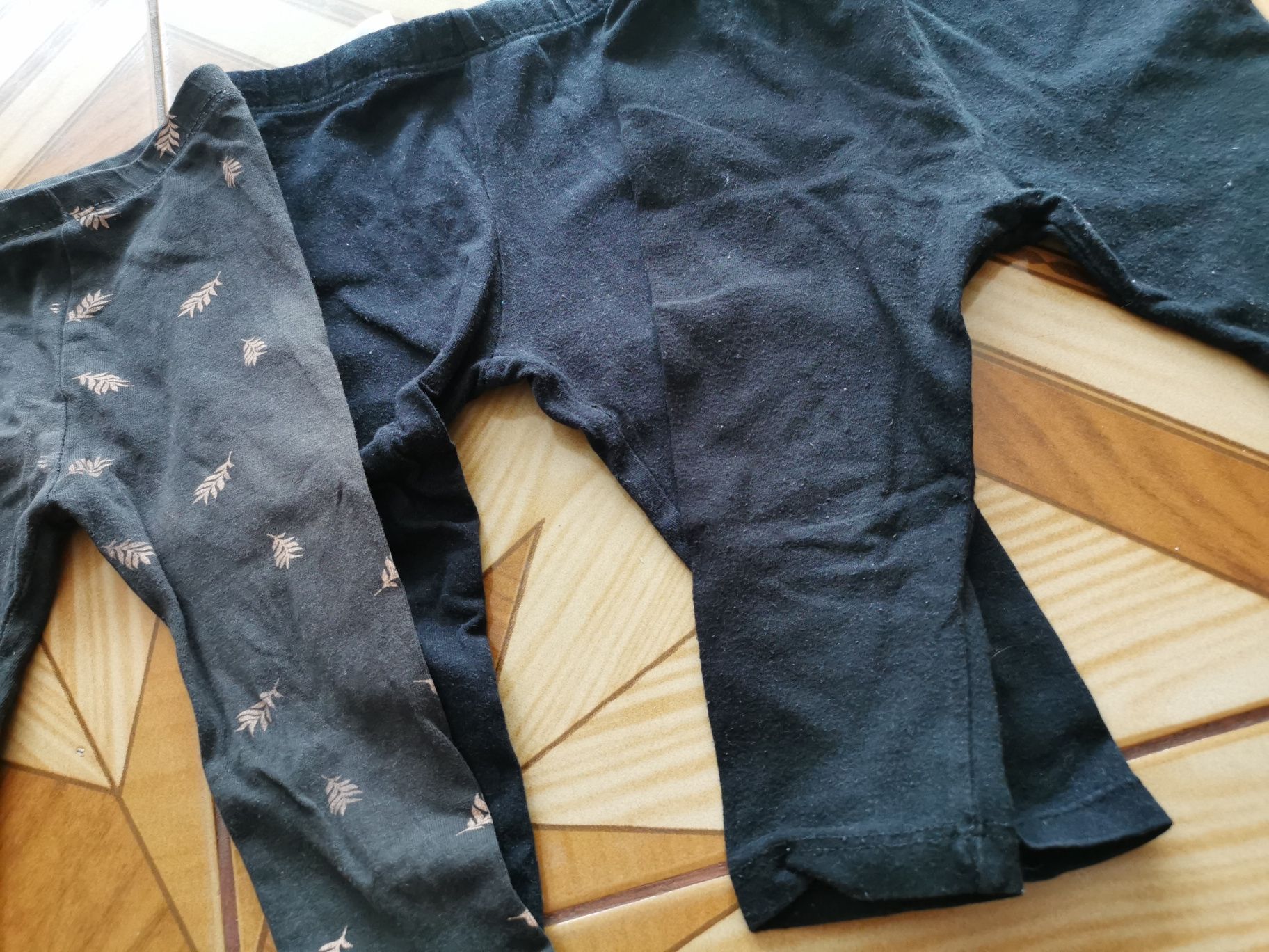 Czarne legginsy 3pak,zestaw 80