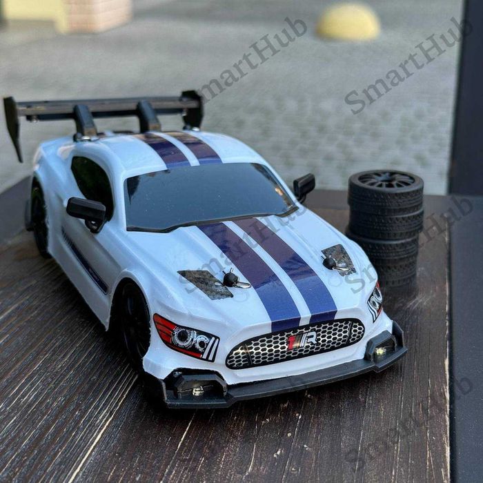Дрифт машинка на радиоуправлении Ford Mustang Белая. Машинка на пульте