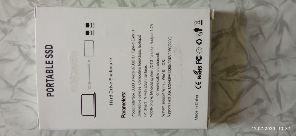 Portable SSD Диск 1 ТВ usb-3.1 type-C