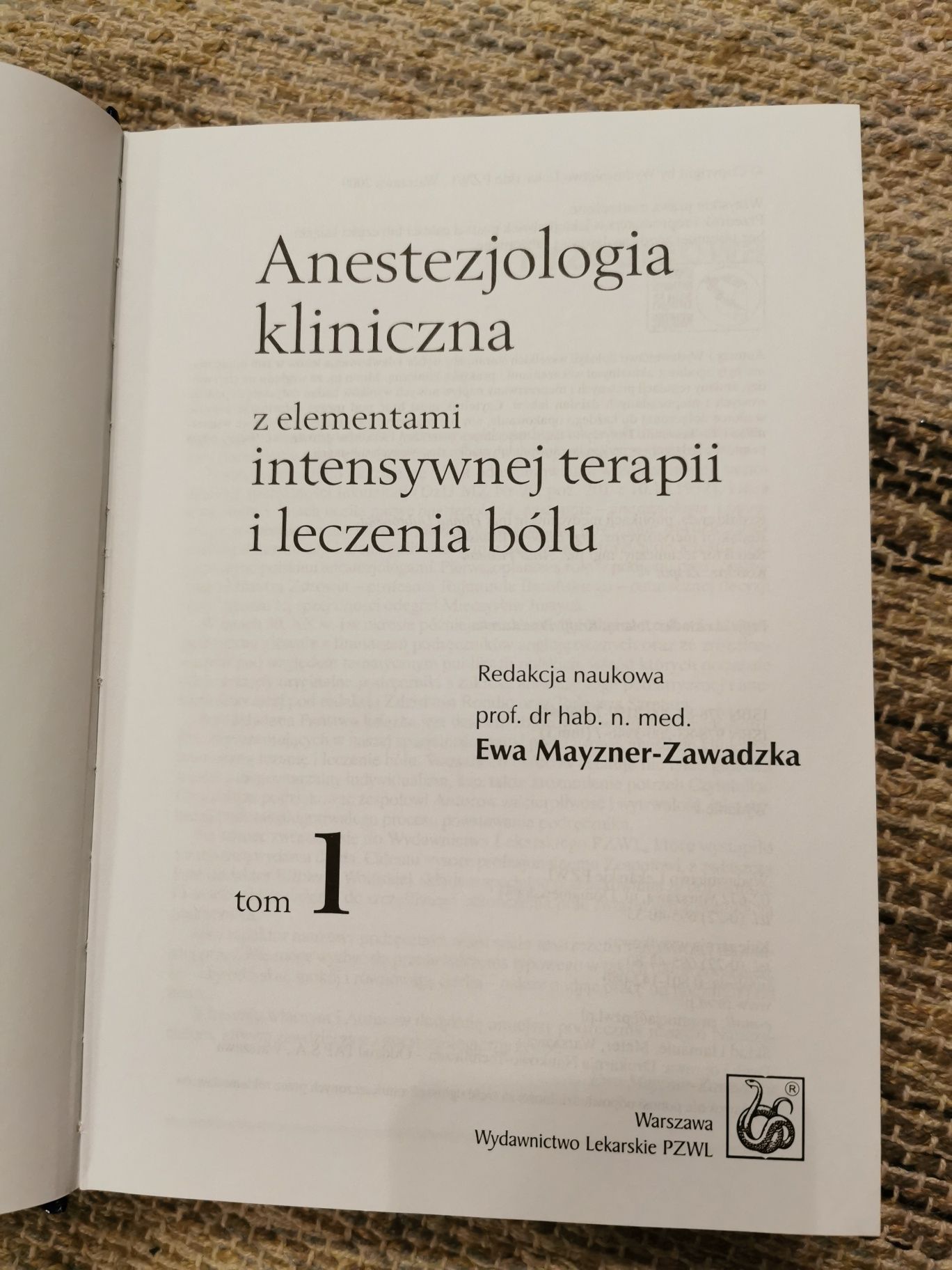 Anestezjologia kliniczna z elementami intensywnej terapii i leczenia b