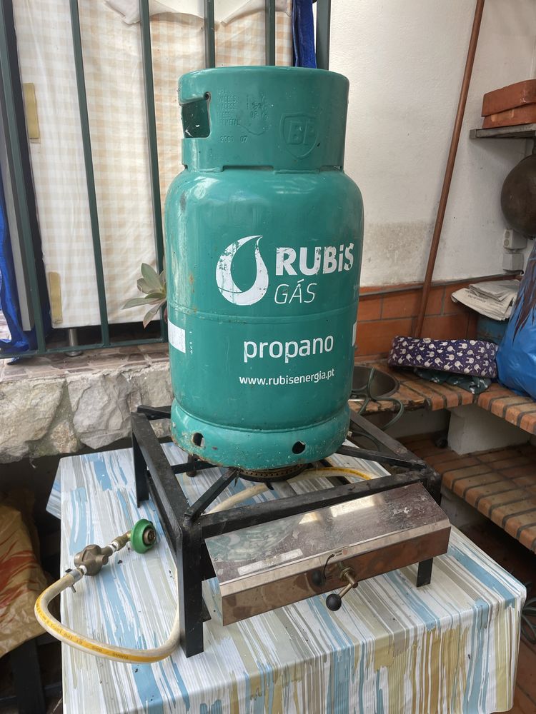 Fogão de 1 bico industrial com bilha de gás incluída