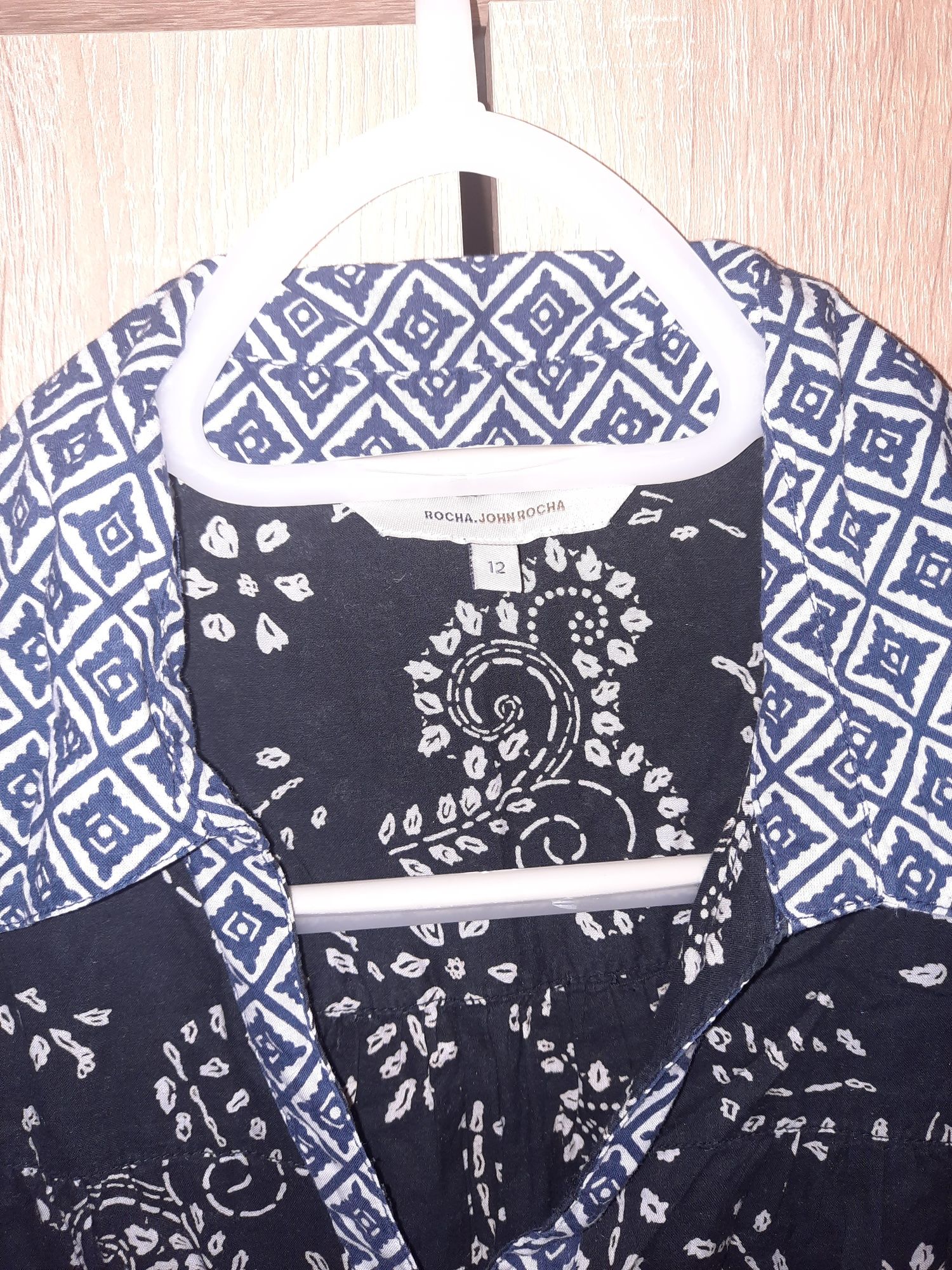 Rocha John Rocha Debenhams koszula/ tunika orientalny wzór rozmiar 40