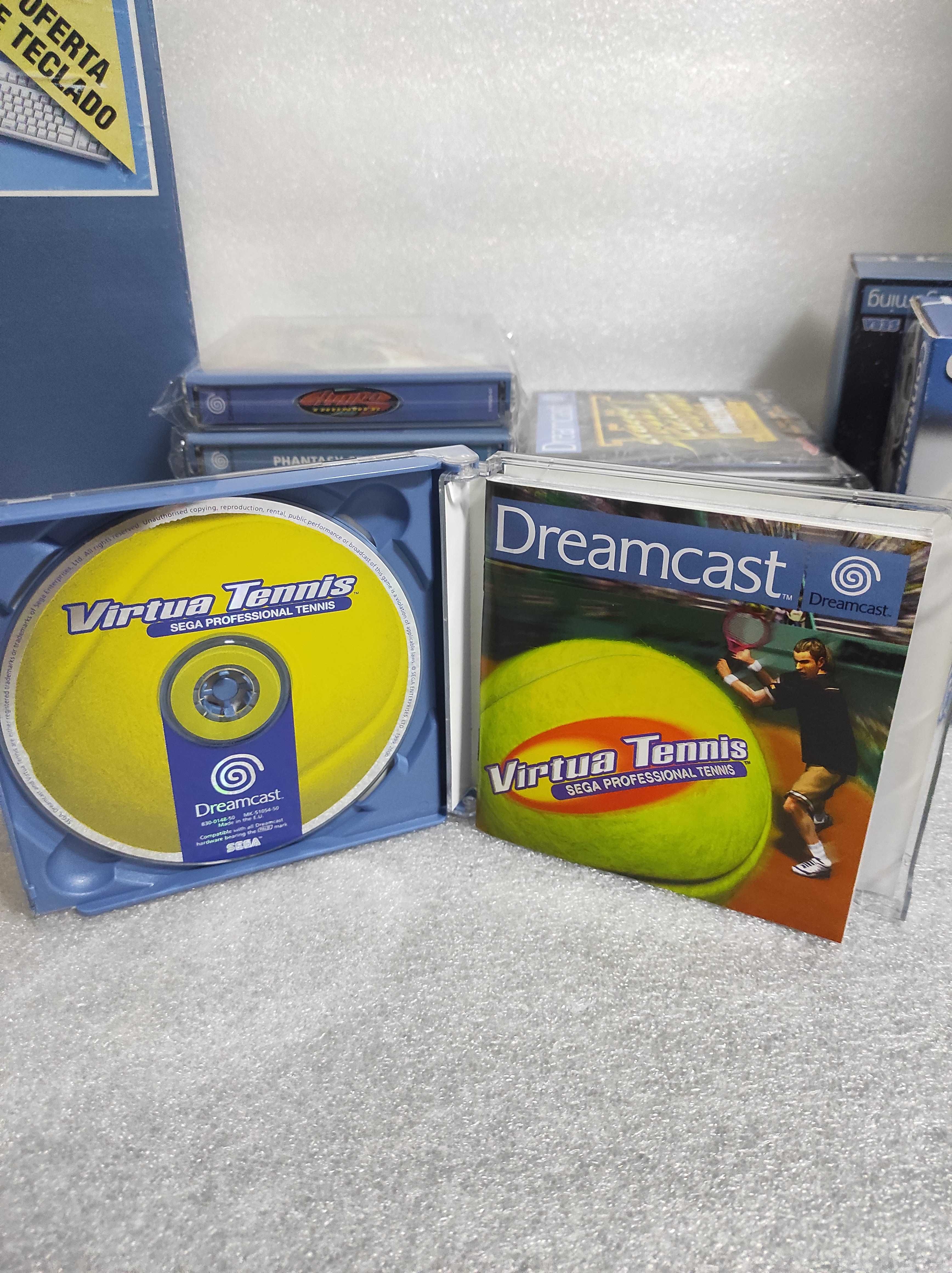 SEGA Dreamcast Lote Jogos Sonic Adventure Virtua Tennis Soul Calibur