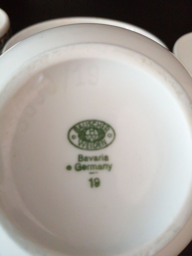 Pięć filiżanek porcelana Bawaria